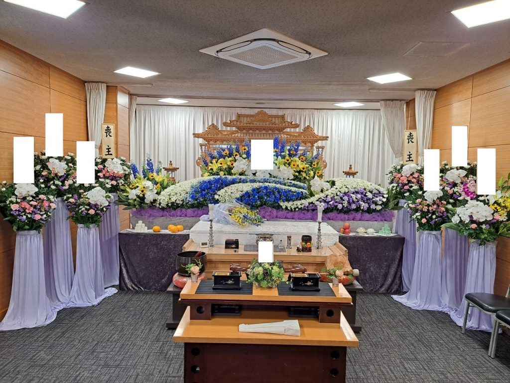 谷塚斎場　家族葬の様子